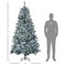 Edge Collections - 7.5' - White - Prelit Artificial Christmas Tree with Snow-Flocked Design - 1 Piece